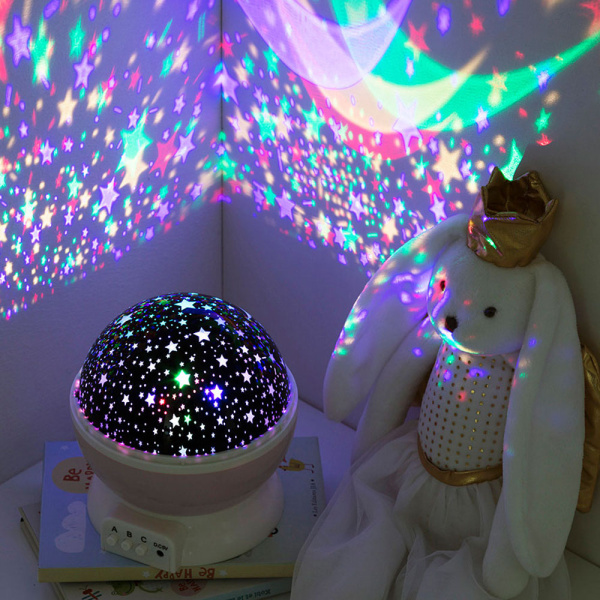 PROYECTOR de ESTRELLAS Luz led noche rotativa