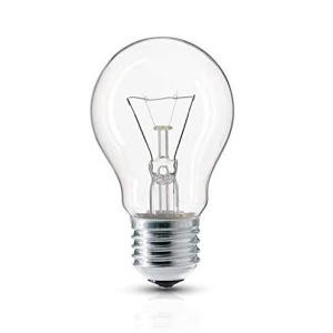 Bombilla incandescente tradicional