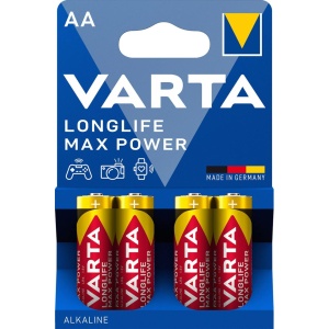 pack de 4 pilas VARTA AA Longlife Max Power