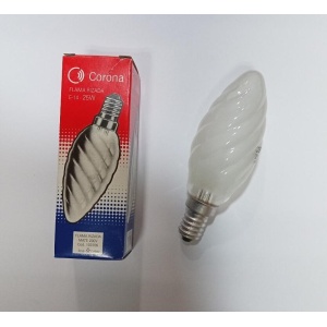 Bombilla vela rizada mate.