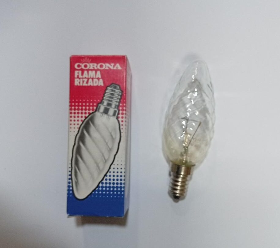 Bombilla Vela Rizada Clara