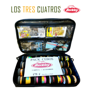 Pack cebos Berkley PowerBait para pesca de truchas con carpeta y accesorios