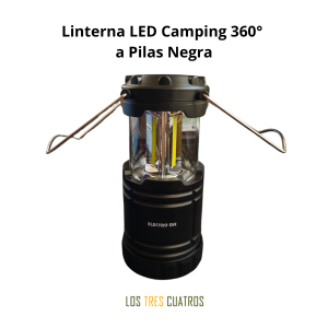 Linterna LED camping 360 grados a pilas negra Electro DH portátil