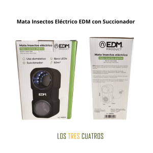 Mata insectos eléctrico EDM con succionador y 8 LEDs cobertura 50m²