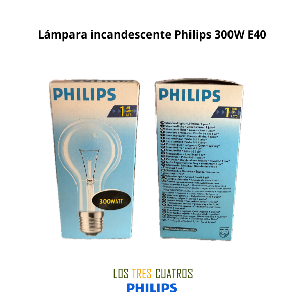 Lámpara incandescente Philips 300W E40 – 1000 horas